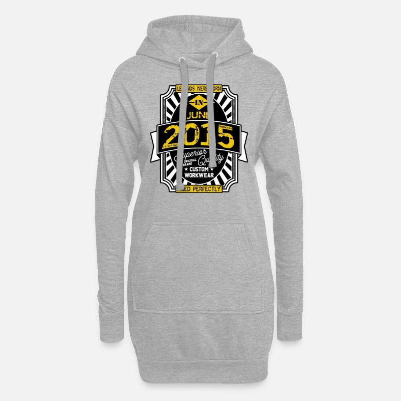 2015 JUNI - Hoodie-Kleid - Grau meliert