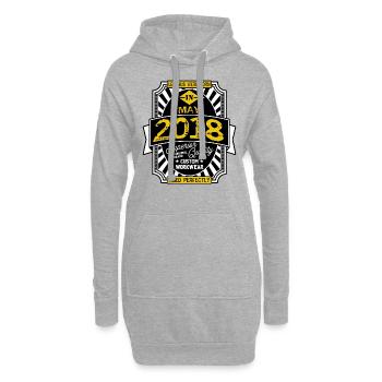 2018 MAI - Hoodie-Kleid - Grau meliert - Vorne