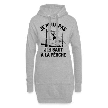I Can't I Stabhochsprung Lustiger Stabhochsprung - Hoodie-Kleid - Grau meliert - Vorne