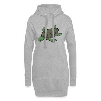 Schildkröte - Hoodie-Kleid - Grau meliert - Vorne