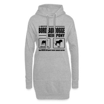 BORDEAUXDOG pas de poney Le chien de Wilsign dit chien - Sweat-shirt à capuche long Femme - gris chiné - Devant