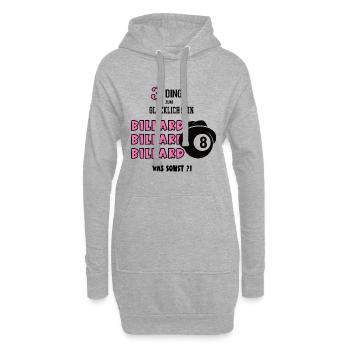 Billard Spielerin Billardspiel Billarderin Snooker - Hoodie-Kleid - Grau meliert - Vorne