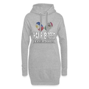 Philippinen Filipino Mexiko Herz DNA I Geschenk - Hoodie-Kleid - Grau meliert - Vorne