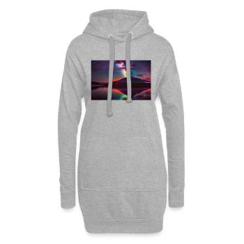 Vulkan 3d - Hoodie-Kleid - Grau meliert - Vorne
