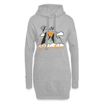 Faith can move Mountains, Matthew 17:20 - Hoodie-Kleid - Grau meliert - Vorne