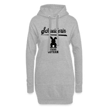 Schneiderin Frohe Ostern Oster Outfit Schneiderei - Hoodie-Kleid - Grau meliert - Vorne