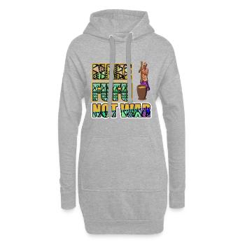 Ghana Ghanaer Flagge Fufu Essen Krieg I Geschenk - Hoodie-Kleid - Grau meliert - Vorne