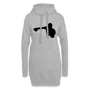 Boxer schlägt KnockOut Design - Hoodie-Kleid - Grau meliert - Vorne