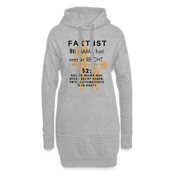 MAMA HAT IMMER RECHT - Mutter MAMAshirt - Hoodie-Kleid - Grau meliert - Vorne