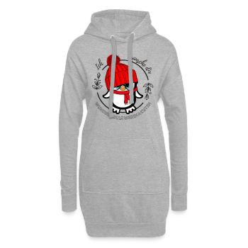 Weihnachten noël NOËL - Sweat-shirt à capuche long Femme - gris chiné - Devant
