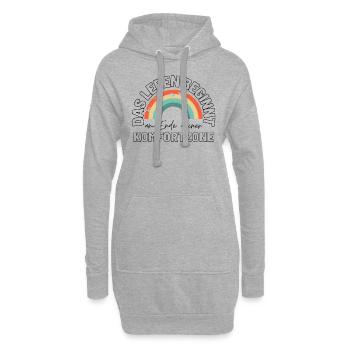 Sprücheshirts Motivationssprüche Motivationsspruch - Hoodie-Kleid - Grau meliert - Vorne