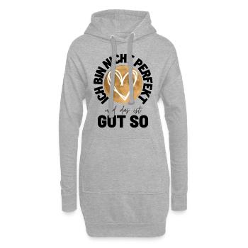Sprücheshirts Motivationssprüche Motivationsspruch - Hoodie-Kleid - Grau meliert - Vorne
