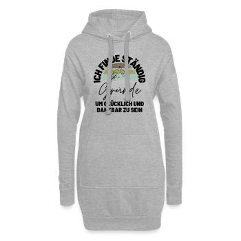 Sprücheshirts MOTIVATION Motivationssprüche - Hoodie-Kleid - Grau meliert - Vorne