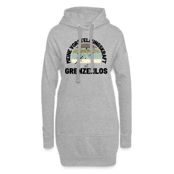 Sprücheshirts MOTIVATION Motivationssprüche - Hoodie-Kleid - Grau meliert - Vorne