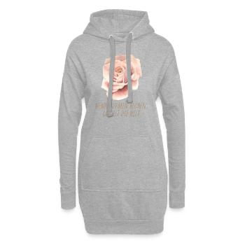 Blumen Garten Gärtner Blumenstrauß BLUMENLIEBE - Hoodie-Kleid - Grau meliert - Vorne