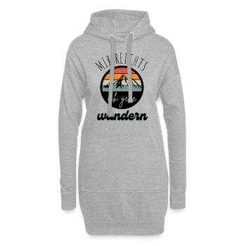 WANDERN Berge Bergsteigen WANDERWEG - Hoodie-Kleid - Grau meliert - Vorne