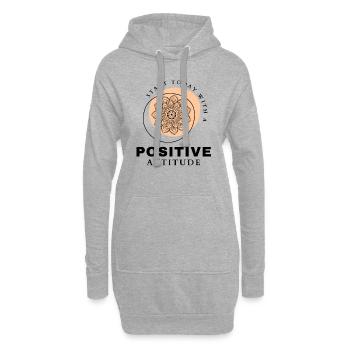 POSITIVE EINSTELLUNG MINDSET Motivation - Hoodie-Kleid - Grau meliert - Vorne
