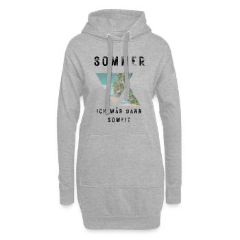 SOMMER ich bin dann soweit - HELLO SUMMER - Hoodie-Kleid - Grau meliert - Vorne