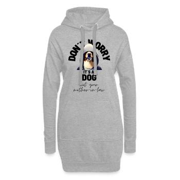 NE VOUS INQUIÉTEZ PAS... Chien Chiens Amour Chien - Sweat-shirt à capuche long Femme - gris chiné - Devant