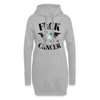 F... CK CANCER - ESPOIR, AMOUR ET COMBAT - Sweat-shirt à capuche long Femme - gris chiné - Devant