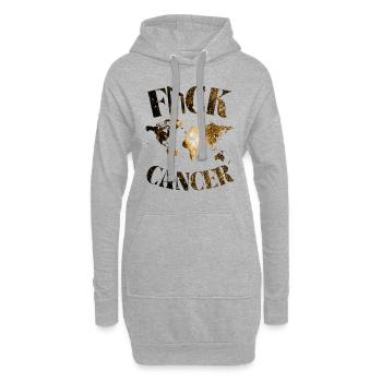 F... CK CANCER - ESPOIR, AMOUR ET COMBAT - Sweat-shirt à capuche long Femme - gris chiné - Devant