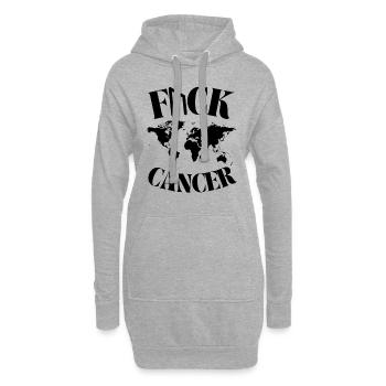 F... CK CANCER - ESPOIR, AMOUR ET COMBAT - Sweat-shirt à capuche long Femme - gris chiné - Devant