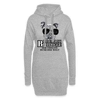 Bouledogue Vieux Bouledogue Anglais Chien Chiens - Sweat-shirt à capuche long Femme - gris chiné - Devant