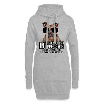 Bouledogue Vieux Bouledogue Anglais Chien Chiens - Sweat-shirt à capuche long Femme - gris chiné - Devant