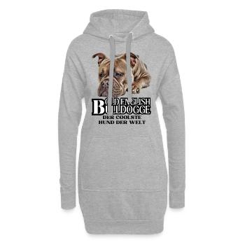 Bouledogue Vieux Bouledogue Anglais Chien Chiens - Sweat-shirt à capuche long Femme - gris chiné - Devant