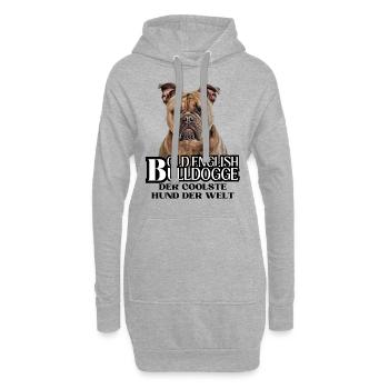 Bouledogue Vieux Bouledogue Anglais Chien Chiens - Sweat-shirt à capuche long Femme - gris chiné - Devant