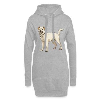 Chien Kangal - Sweat-shirt à capuche long Femme - gris chiné - Devant