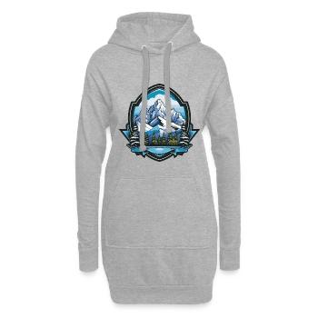 Berge Symbol - Hoodie-Kleid - Grau meliert - Vorne