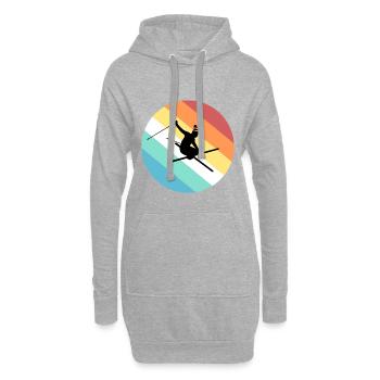 Skifahren - Hoodie-Kleid - Grau meliert - Vorne