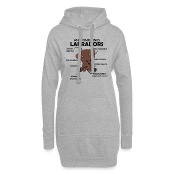 Anatomie eines Labradors Retriever süße Hunde - Hoodie-Kleid - Grau meliert - Vorne