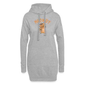 Meowdy Howdy chat cow-boy avec lasso doux chats - Sweat-shirt à capuche long Femme - gris chiné - Devant