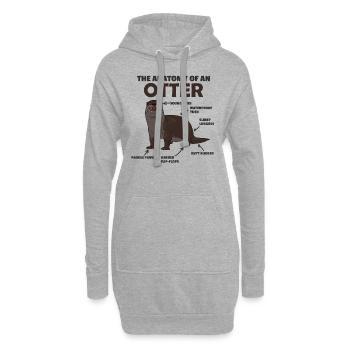 douce la loutre déclaration Anatomy of an Loutre - Sweat-shirt à capuche long Femme - gris chiné - Devant