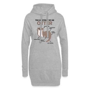 douce la loutre déclaration Anatomy of an Loutre - Sweat-shirt à capuche long Femme - gris chiné - Devant