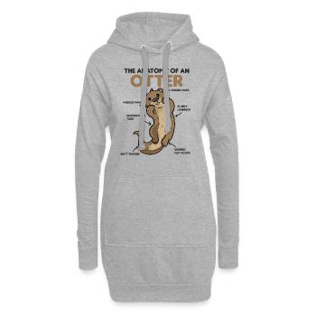 douce la loutre déclaration Anatomy of an Loutre - Sweat-shirt à capuche long Femme - gris chiné - Devant