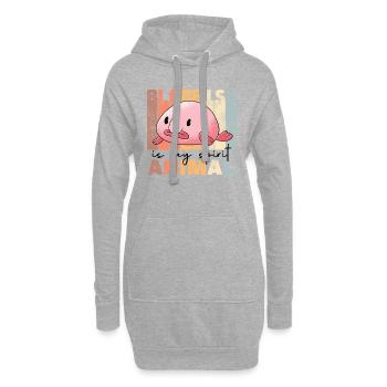 Blobfish is My Spirit Animal - drôle de blobfish - Sweat-shirt à capuche long Femme - gris chiné - Devant