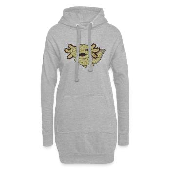 Axolotl verschiedene Arten von Axolotls süße Tiere - Hoodie-Kleid - Grau meliert - Vorne