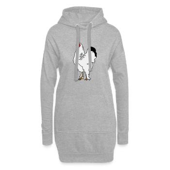 Brahma Rooster Poulet Drôle De Fermier Poulet - Sweat-shirt à capuche long Femme - gris chiné - Devant