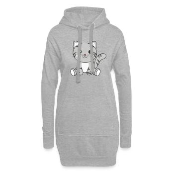 Kawaii Cat Mignon Manga Anime Cats - Sweat-shirt à capuche long Femme - gris chiné - Devant