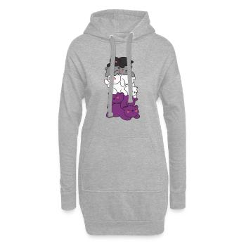 Asexual Flag Pride LGBTQ Bear cute animals - Hoodie-Kleid - Grau meliert - Vorne