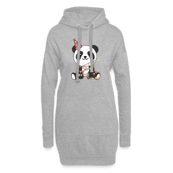 Panda pour anniversaire pour les enfants un anniversaire - Sweat-shirt à capuche long Femme - gris chiné - Devant