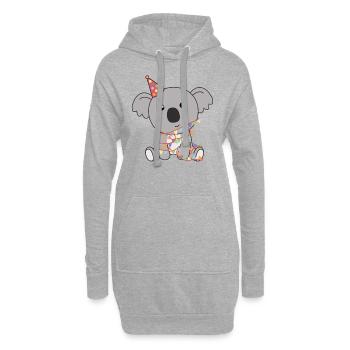 Koala pour anniversaire pour les enfants un anniversaire - Sweat-shirt à capuche long Femme - gris chiné - Devant