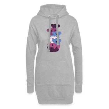 Drapeau non conforme Pride LGBTQ Koala Bunch - Sweat-shirt à capuche long Femme - gris chiné - Devant