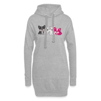 gynéphilie Drapeau Corgi Pride LGBTQ chiens mignons - Sweat-shirt à capuche long Femme - gris chiné - Devant