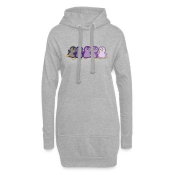 Enbian Flag Pride LGBTQ süße Pinguin - Hoodie-Kleid - Grau meliert - Vorne