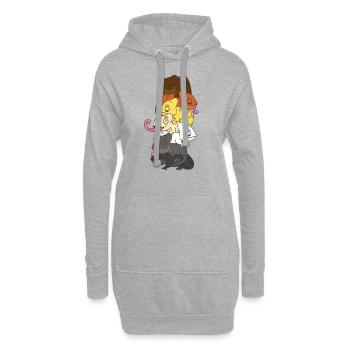 Bear Brotherhood Flag Pride LGBTQ Chameleon Bunch - Sweat-shirt à capuche long Femme - gris chiné - Devant