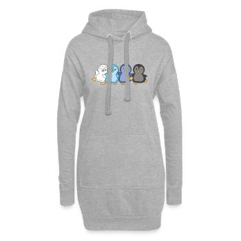 transmasc Flagge Pride LGBTQ süße Pinguin - Hoodie-Kleid - Grau meliert - Vorne